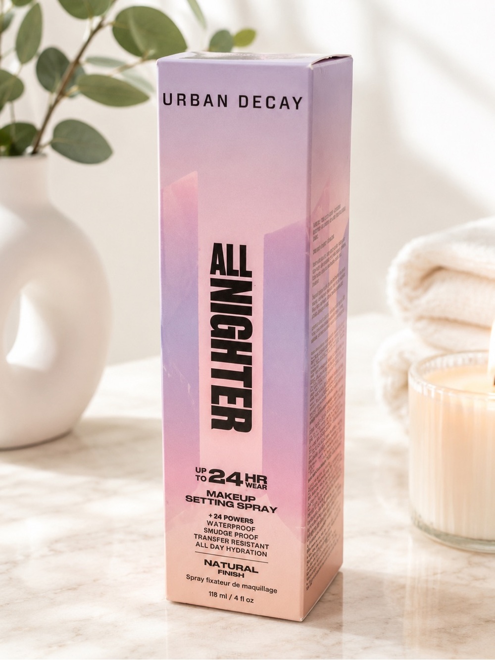 NWT Urban Decay All Nighter 24HR Waterproof smudge-proof Setting Spray Full Size